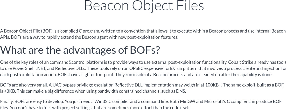 Beacon Object Files