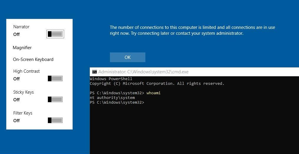 osk.exe Error Message