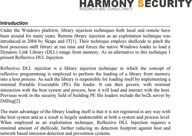 Reflective DLL Injection